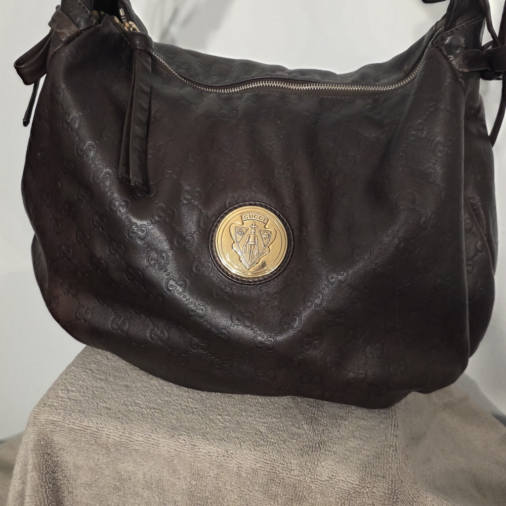 Gucci Chocolate Leather Shoulder Bag